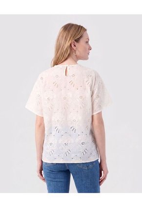 Blusa Ojalillo Manga Corta Mujer  Para Mujer Negro Patprimo