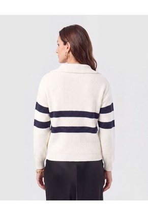 Saco Tejido Cuello Cremallera Para Mujer  Para Mujer Negro Patprimo