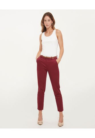 Pantalón Para Mujer Chino Color Rojo  Marca Patprimo #30071784 Patprimo