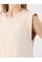 Camiseta  Para Mujer Manga Corta Cuello Redondo Color Beige Marca Patprimo #30093874 de Patprimo
