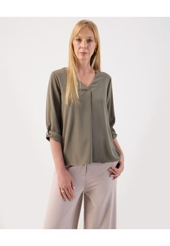 Blusa  Para Mujer Manga 3/4 Color Verde Marca Patprimo #30123628 Patprimo