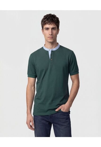 Polo Con Cuello Neru Y Pechera Hombre  Para Hombre Negro Patprimo