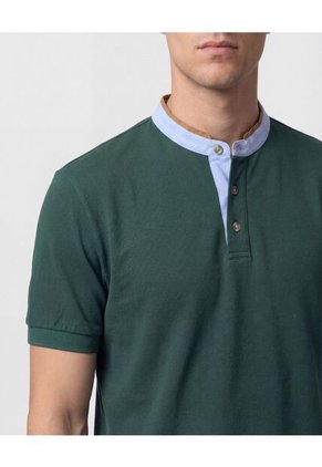 Polo Con Cuello Neru Y Pechera Hombre Para Hombre Negro Patprimo