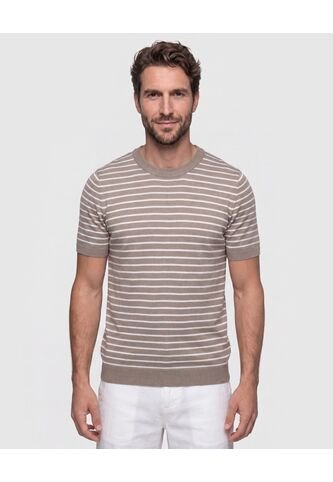 Camiseta Tejida Cuello Redondo Hombre  Para Hombre Negro Patprimo Patprimo