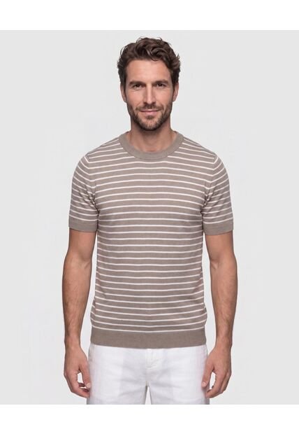 Camiseta Tejida Cuello Redondo Hombre  Para Hombre Negro Patprimo