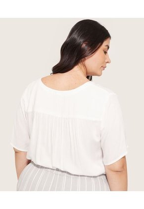 Blusa Para Mujer Manga Corta Color Blanco Marca Patprimo #14121152
