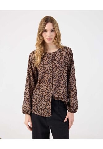 Blusa  Para Mujer Manga Larga Color Café Marca Patprimo #30123615 Patprimo