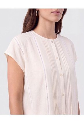 Blusa Con Alforzas Frontales Para Mujer Para Mujer Negro Patprimo