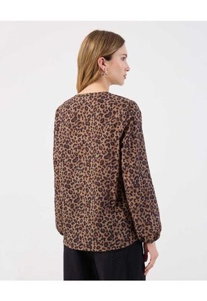 Blusa  Para Mujer Manga Larga Color Café Marca Patprimo #30123615