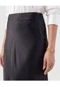 Falda Mujer Midi Unicolor Detalle Encaje  Para Mujer Negro Patprimo de Patprimo
