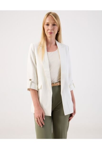 Chaqueta  Para Mujer Blazer Color Crema Marca Patprimo #30080602
