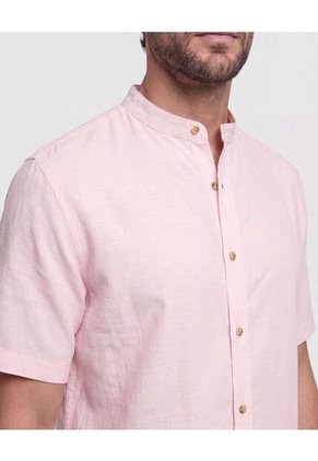 Camisa Cuello Mao Unicolor Para Hombre  Para Hombre Negro Patprimo