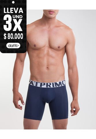 Boxer X1 Para Hombre Fleat Seamer Medio Color Azul Marca Patprimo #44000162 Patprimo