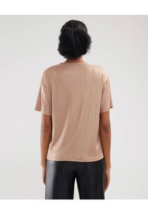 Camiseta Para Mujer Patprimo Color Dorado Material 94% Poliéster 6% Elastano