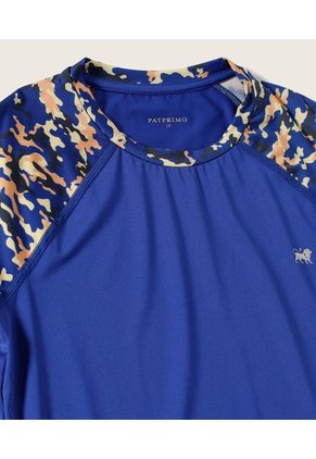 Camiseta Para Niño Manga Corta Color Azul  Marca Patprimo #66090288