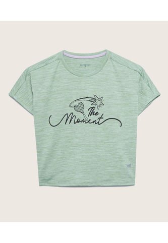 Camiseta Para Niña Manga Corta Color Verde  Marca Patprimo #86090338 Patprimo
