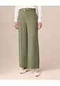 Pantalón Wide Leg Con Cinturón Para Mujer  Para Mujer Verde Patprimo de Patprimo