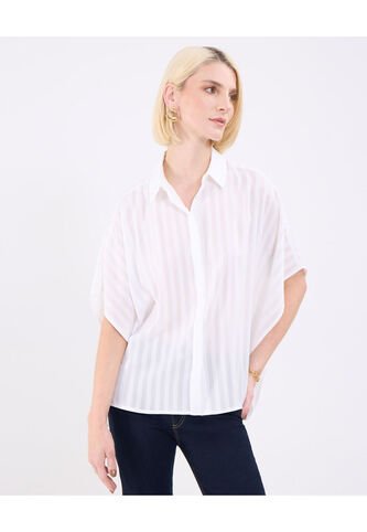 Camisa Para Mujer Manga Corta Color Blanco Marca Patprimo #30010721 Patprimo