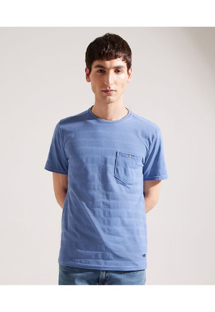 Camiseta Para Hombre Manga Corta Color Azul  Marca Patprimo #44090819
