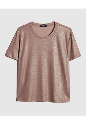 Camiseta Para Mujer Patprimo Color Dorado Material 94% Poliéster 6% Elastano