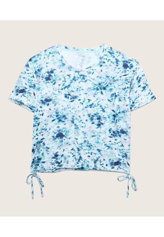 Camiseta Para Niña Manga Corta Color Azul Claro Marca Patprimo #86090336 Patprimo