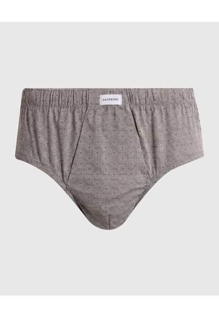Calzoncillo Clasico Estampado  X1 Para Hombre Gris Patprimo