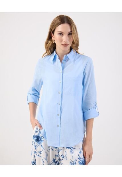 Camisa  Para Mujer Manga Larga Color Azul Marca Patprimo #30010761