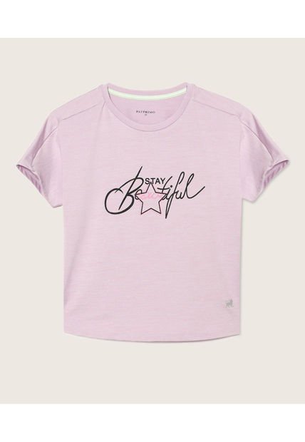 Camiseta Para Niña Manga Corta Color Morado Marca Patprimo #86090338