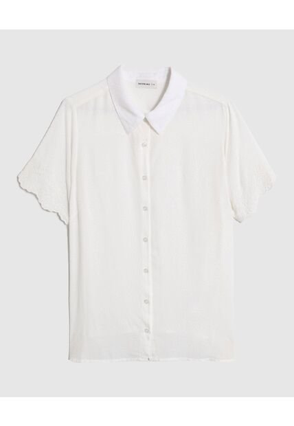Camisa  Para Mujer Manga Corta Color Blanco Marca Patprimo #14010202