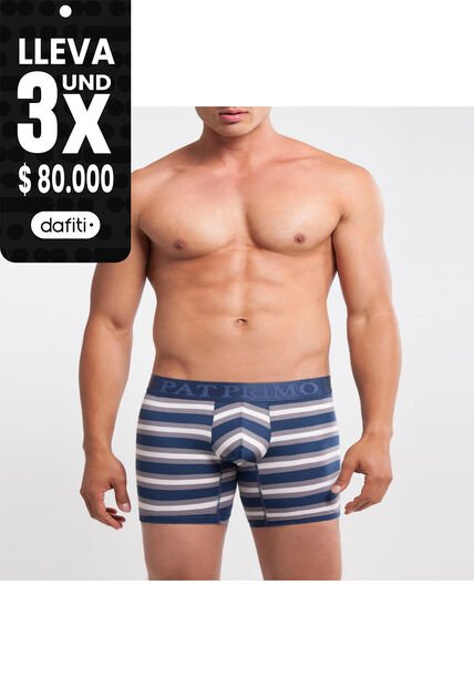 Boxer X1 Para Hombre Fleat Seamer Medio Color Gris Marca Patprimo #44000201