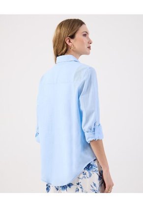 Camisa Para Mujer Manga Larga Color Azul Marca Patprimo #30010761