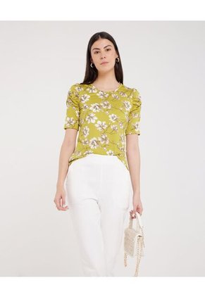 Camiseta Para Mujer Manga Corta Color Verde Marca Patprimo #30093341