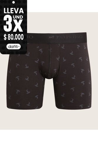 Boxer X1 Para Hombre Filete Medio Color Negro Marca Patprimo #44000180 Patprimo