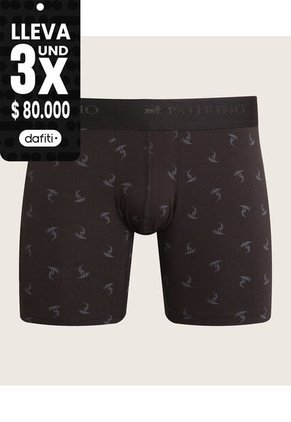 Boxer X1 Para Hombre Filete Medio Color Negro Marca Patprimo #44000180