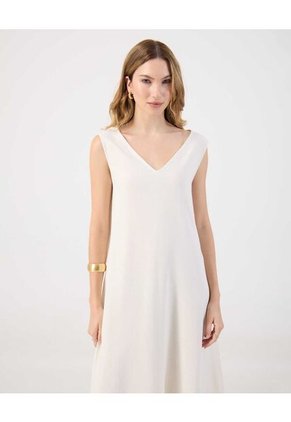 Vestido  Para Mujer M/Sisa Medio Color Crema Marca Patprimo #30171079