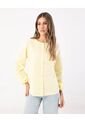 Blusa Cuello Redondo Con Bordados   Para Mujer Amarillo Patprimo de Patprimo