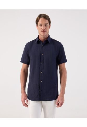 Camisa  Para Hombre Manga Corta Sin Bolsillo Cuello Casual M Color Azul Marca Patprimo #44013177 Patprimo