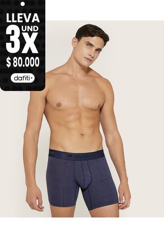 Boxer X1 Para Hombre Fleat Seamer Medio Color Azul Marca Patprimo #44000093 Patprimo