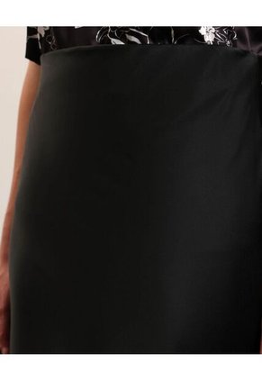 Falda Larga Minimalista   Para Mujer Negro Patprimo