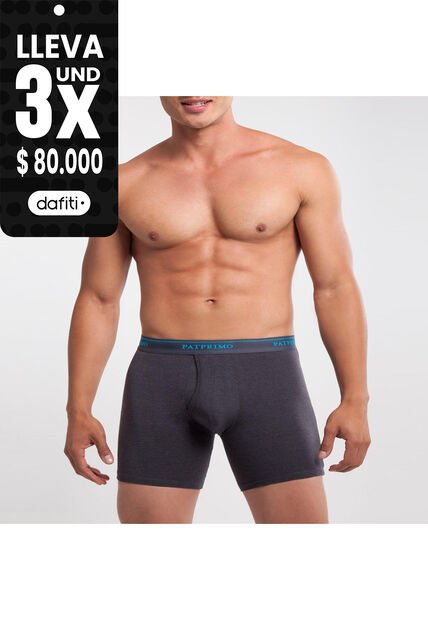 Boxer X1 Para Hombre Filete Medio Color Negro Marca Patprimo #44000071