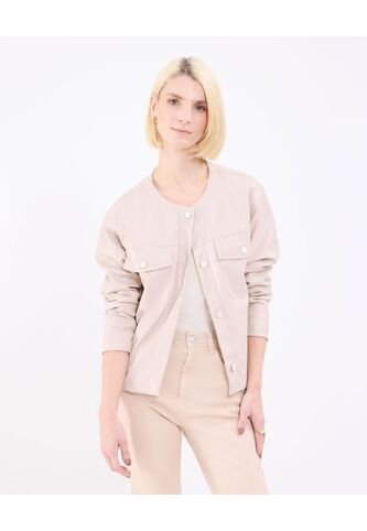 Chaqueta Para Mujer Pu Color Beige Marca Patprimo #30080575 Patprimo