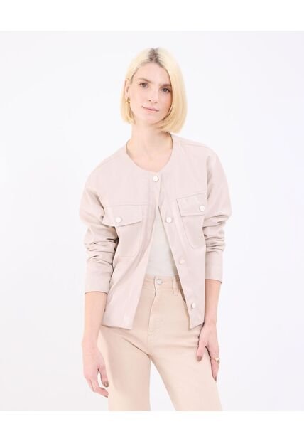 Chaqueta Para Mujer Pu Color Beige Marca Patprimo #30080575