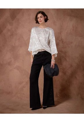 Blusa Para Mujer Manga 3/4 Color Gris Marca Patprimo #30123642