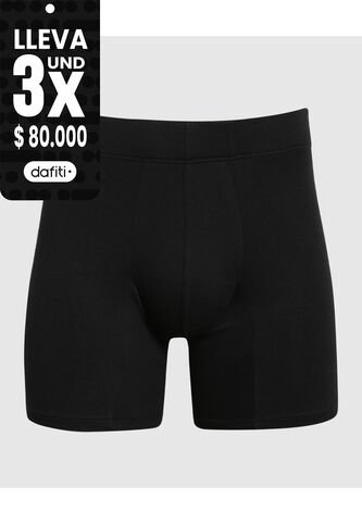 Pantaloncillo Boxer Medio En Algodon Con Screen Y Pretina Encaretrada X1 Para Hombre Negro Patprimo Patprimo