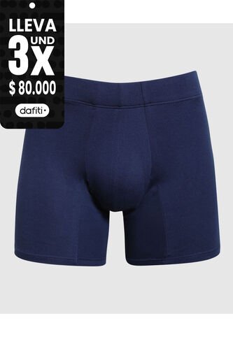 Pantaloncillo Boxer Medio En Algodon Con Screen Y Pretina Encaretrada X1 Para Hombre Azul Patprimo Patprimo