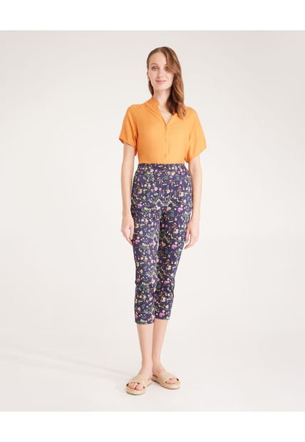 Pantalón Para Mujer Capri Color Azul Oscuro Marca Patprimo #30071625
