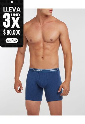Boxer Con Bragueta Funcional En Lycra-Algodón X1 Para Hombre Azul Patprimo