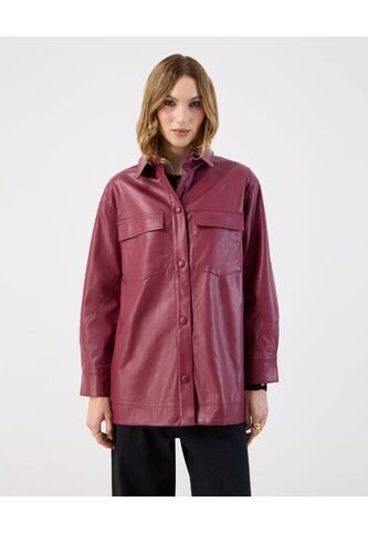 Chaqueta  Para Mujer Pu Color Vino Marca Patprimo #30080588 Patprimo