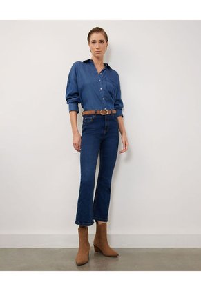 Jean Para Mujer Flare Color Azul  Marca Patprimo #30160371