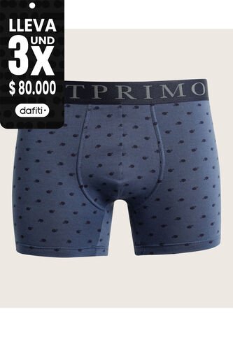 Boxer X1 Para Hombre Filete Medio Color Azul Marca Patprimo #44000411 Patprimo
